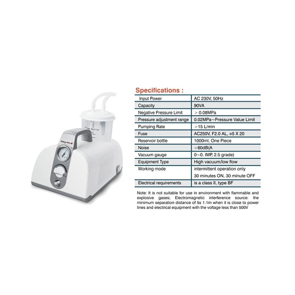 Med-E-Move OXY-MED Portable Phlegm Suction Unit - Image 2