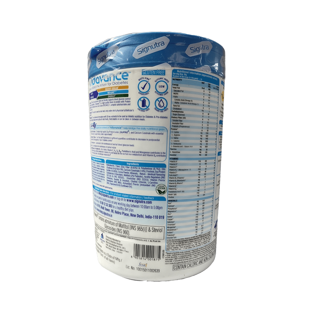 Vidavance Powder for Diabetes | Supports Blood Glucose Management | Sucrose Free | Flavour Chocolate - Image 2