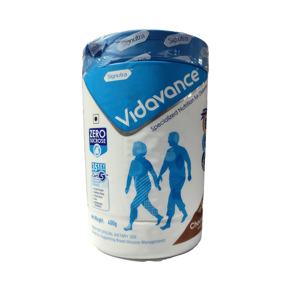 Vidavance Powder for Diabetes | Supports Blood Glucose Management | Sucrose Free | Flavour Chocolate