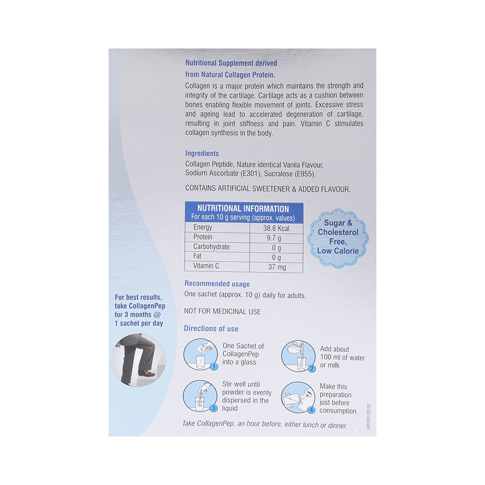 Gelixer Collagen Pep Sachet for Joint Flexibility & Cartilage Health | Flavour Vanilla - Image 3