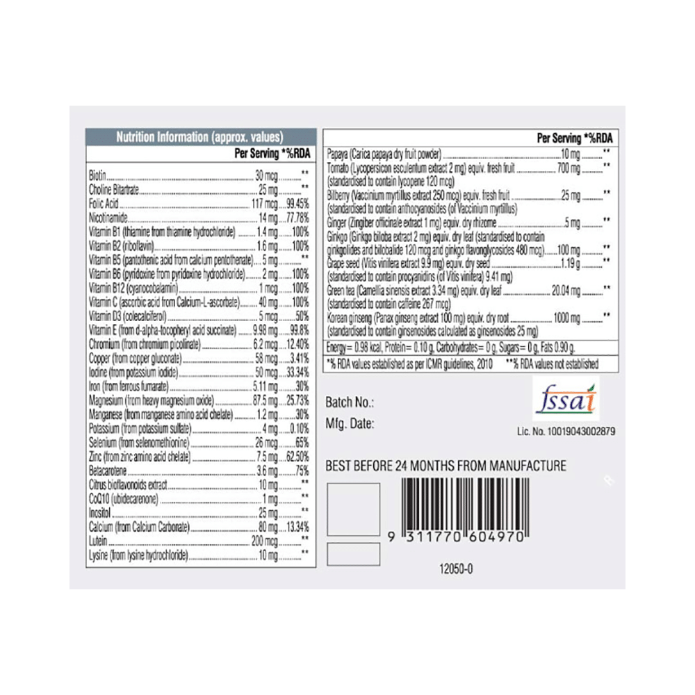 Swisse Combo Pack of Ultivite Men's Multivitamin 60 Tablet, Ultiboost Odourless 4x Strength Wild Fish Oil Concentrate 60 Capsule & Ultibiotic Daily Digestive Probiotic 30 Capsule - Image 3