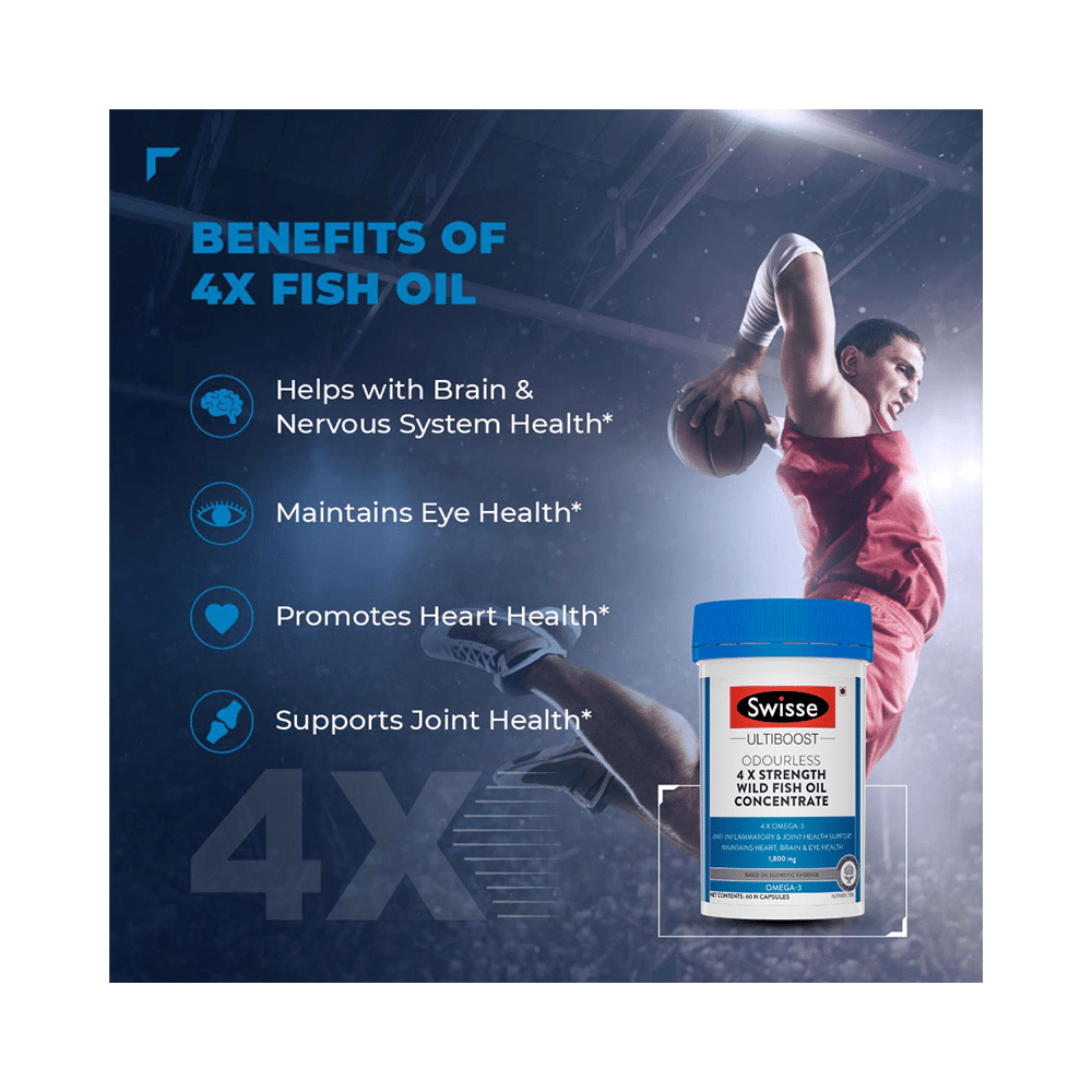 Swisse Combo Pack of Ultivite Men's Multivitamin 60 Tablet, Ultiboost Odourless 4x Strength Wild Fish Oil Concentrate 60 Capsule & Ultibiotic Daily Digestive Probiotic 30 Capsule - Image 10