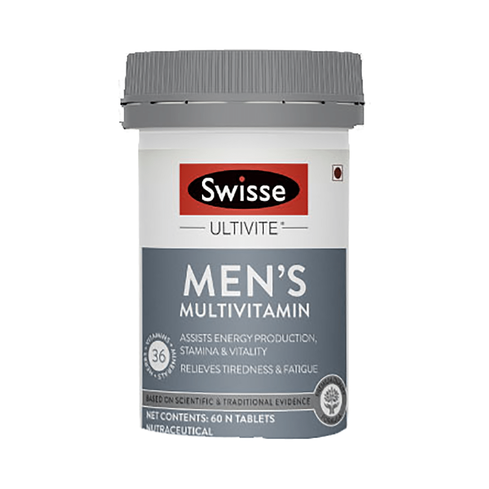 Swisse Combo Pack of Ultivite Men's Multivitamin 60 Tablet, Ultiboost Odourless 4x Strength Wild Fish Oil Concentrate 60 Capsule & Ultibiotic Daily Digestive Probiotic 30 Capsule - Image 2
