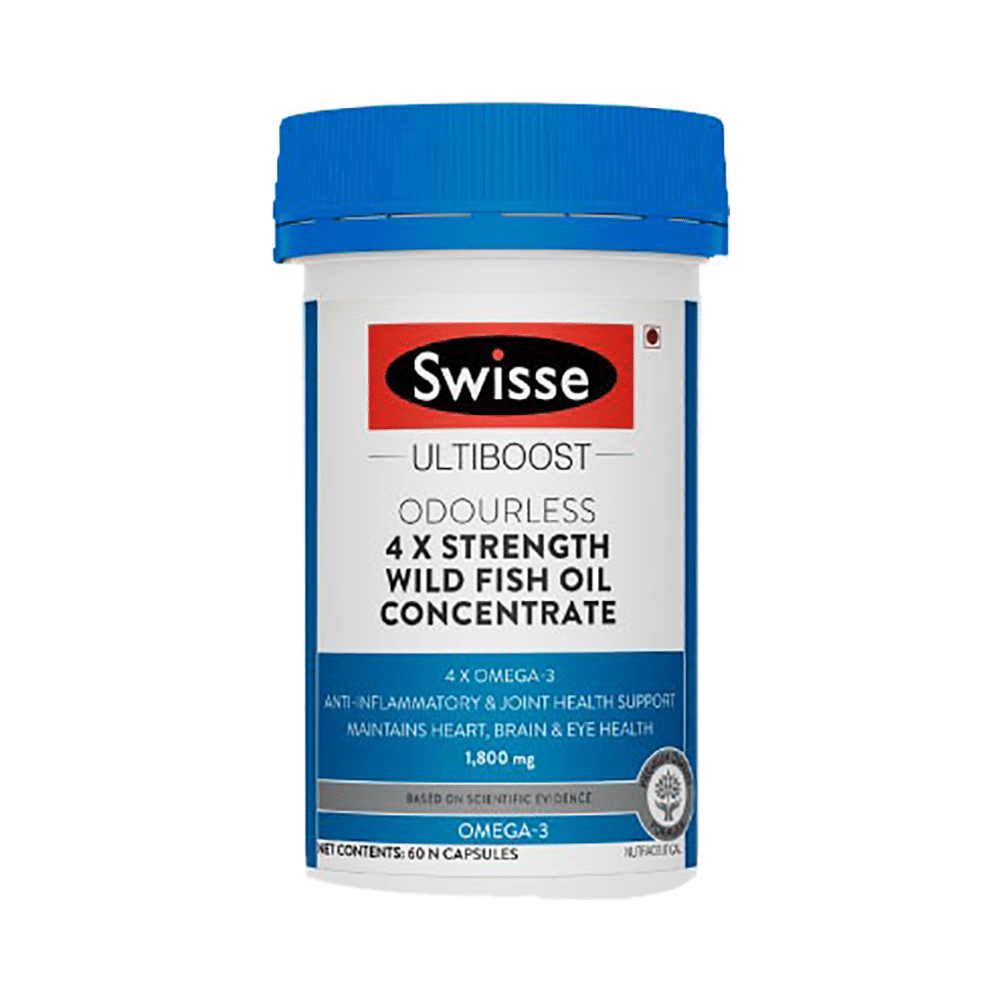 Swisse Combo Pack of Ultivite Men's Multivitamin 60 Tablet, Ultiboost Odourless 4x Strength Wild Fish Oil Concentrate 60 Capsule & Ultibiotic Daily Digestive Probiotic 30 Capsule - Image 4