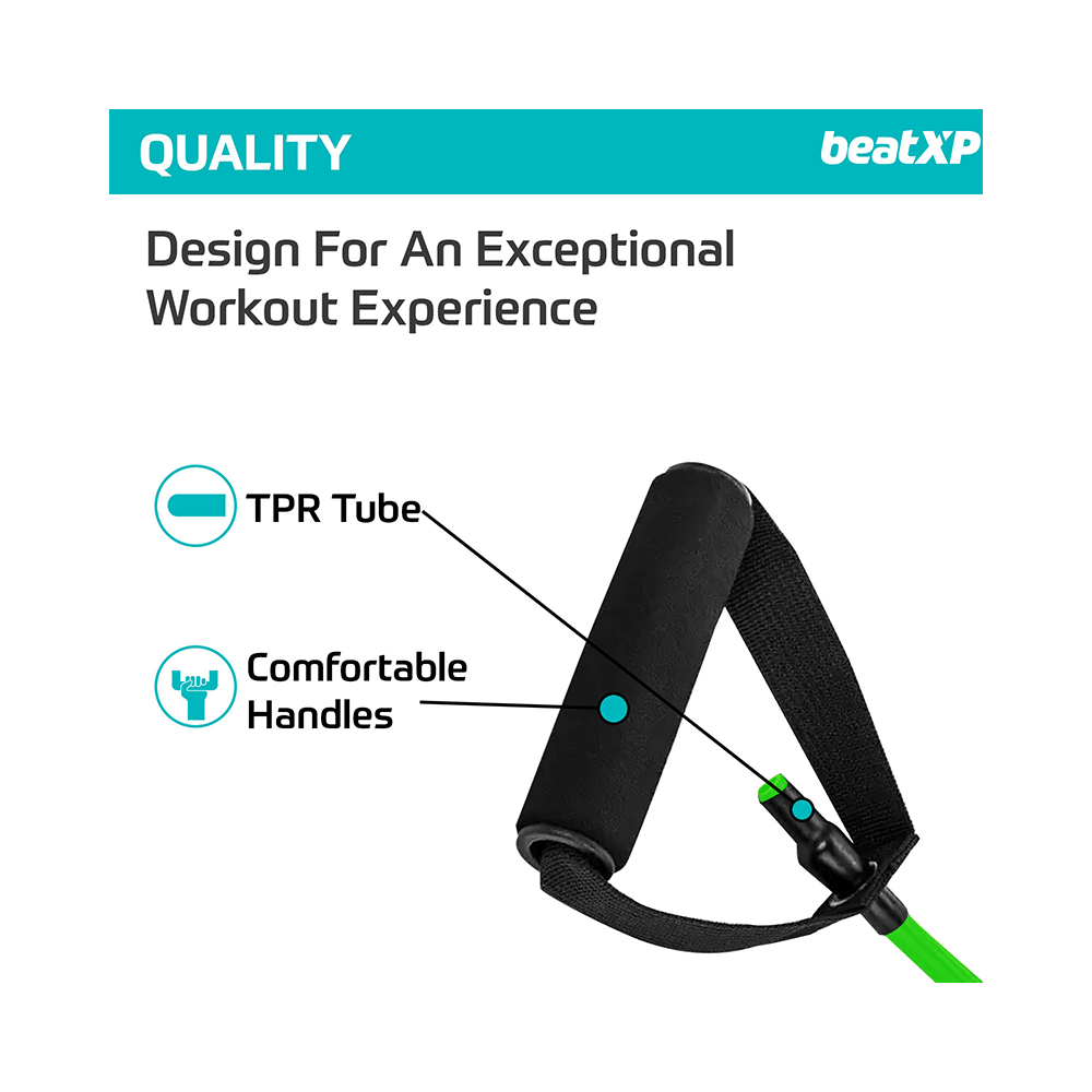 beatXP GHVMEDFIT088 Professional Heavy Resistance Band Green - Image 5