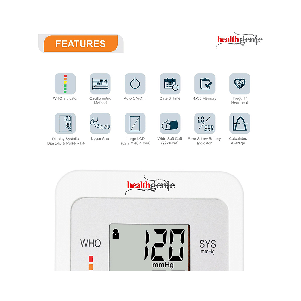 Healthgenie BPM02 Upper Arm Digital BP Monitor - Image 2
