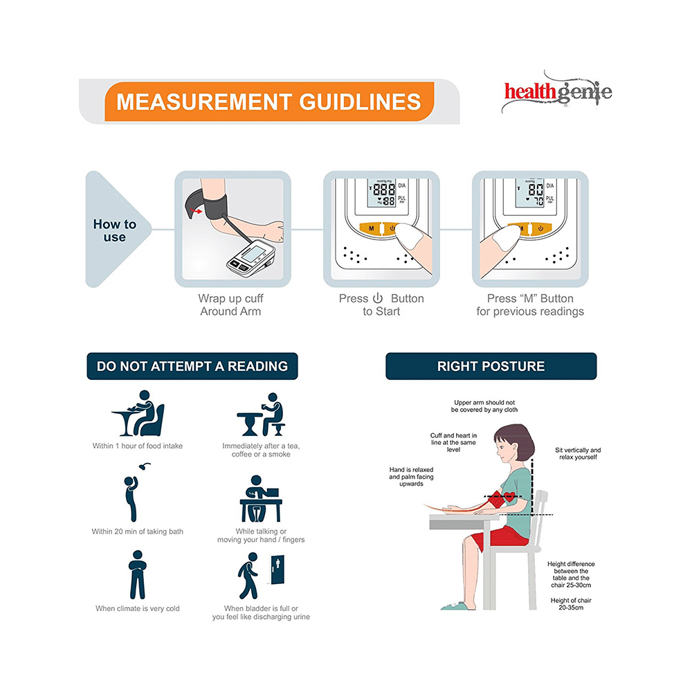 Healthgenie BPM02 Upper Arm Digital BP Monitor - Image 5