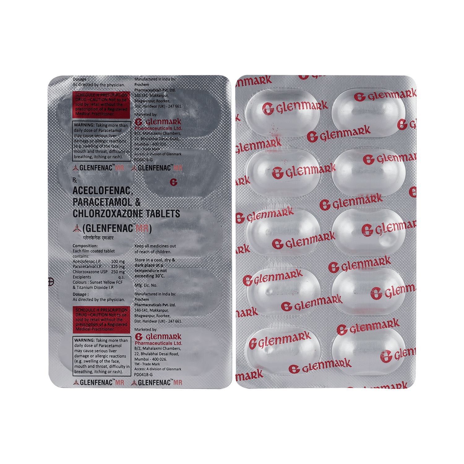 Glenfenac MR 100mg/325mg/250mg Tablet
