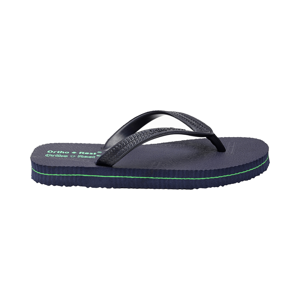 Ortho + Rest Unisex Hawaii Chappal Orthopedic Comfort, Bathroom Rubber Flip-Flops Navyblue 4 - Image 4