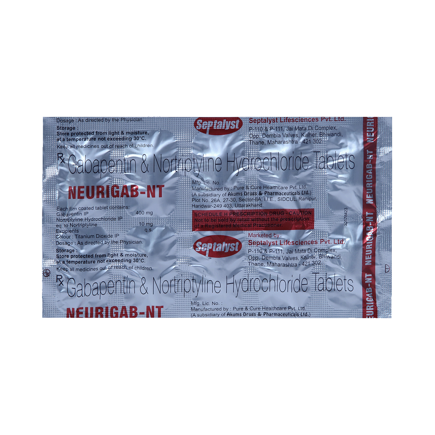 Neurigab-NT 400mg/10mg Tablet - Image 6