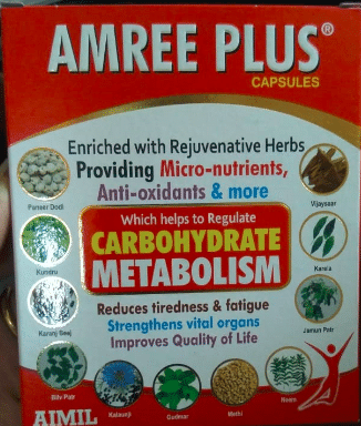 Aimil Amree Plus Capsule | Regulates Carbohydrate Metabolism & Reduces Fatigue