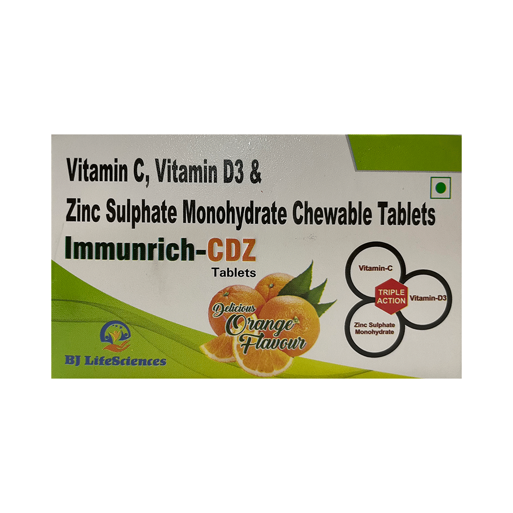 Immunrich-CDZ Chewable Tablet Delicious Orange - Image 1