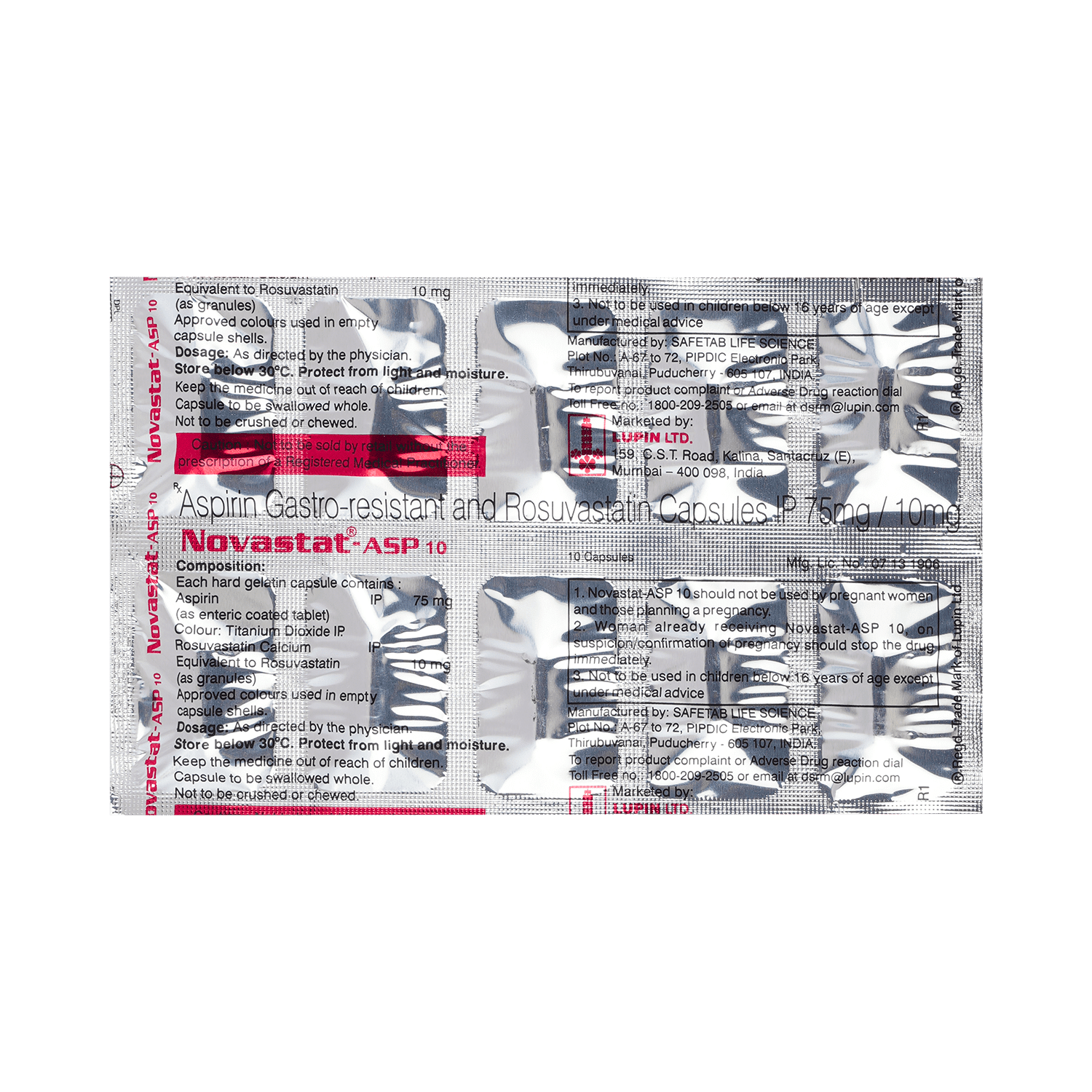 Novastat Asp 10mg/75mg Capsule - Image 6