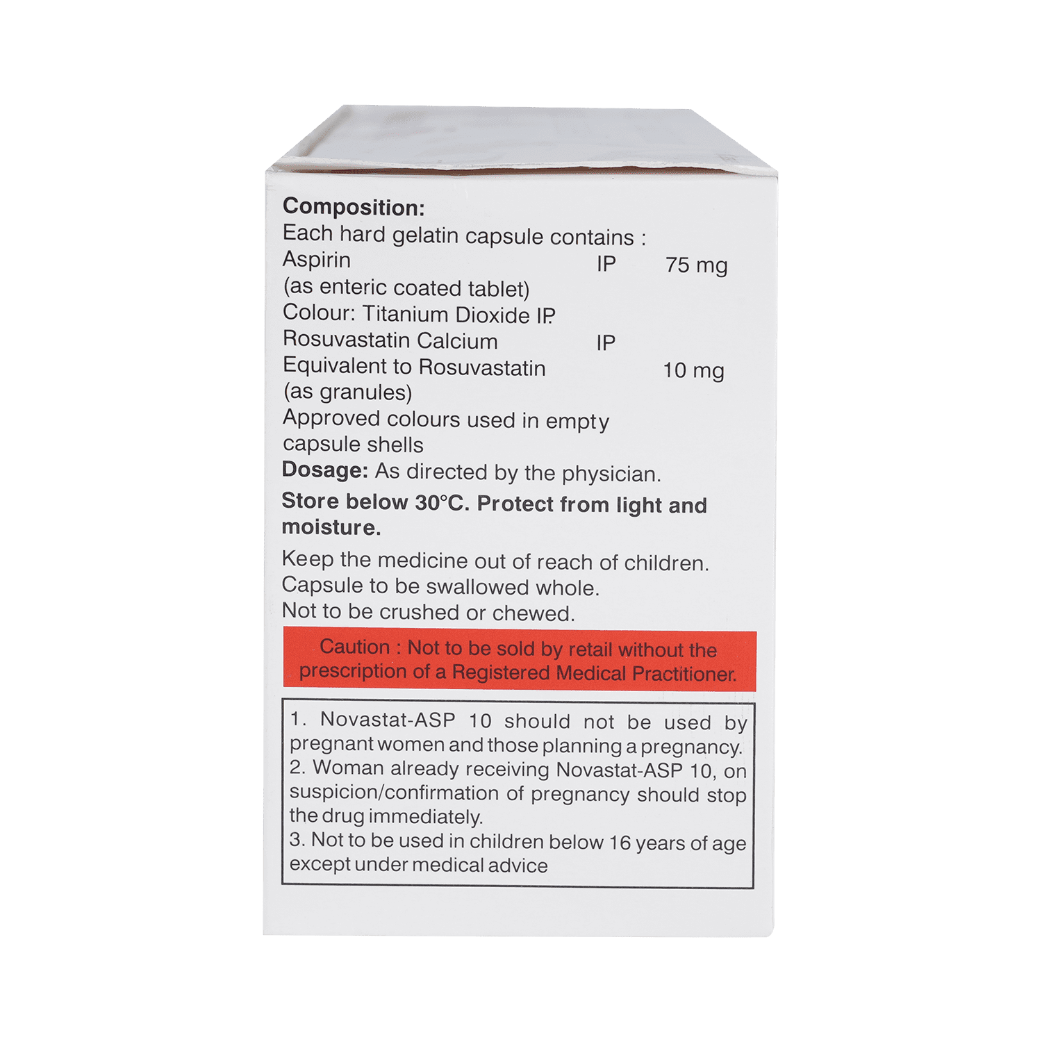 Novastat Asp 10mg/75mg Capsule - Image 3
