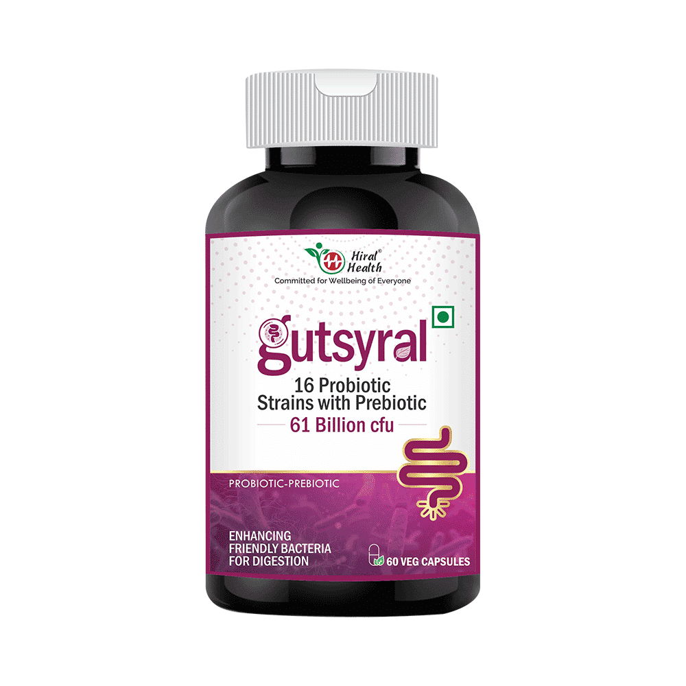 Hiral Health Gutsyral Veg Capsule (60 Each)
