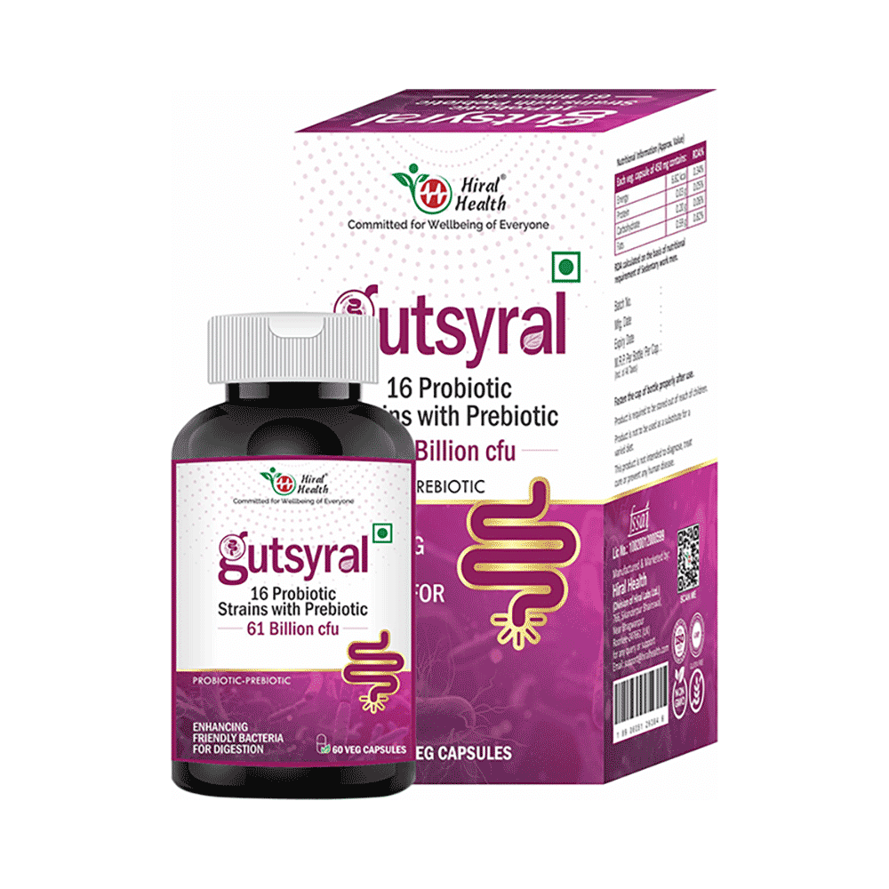 Hiral Health Gutsyral Veg Capsule (60 Each) - Image 4