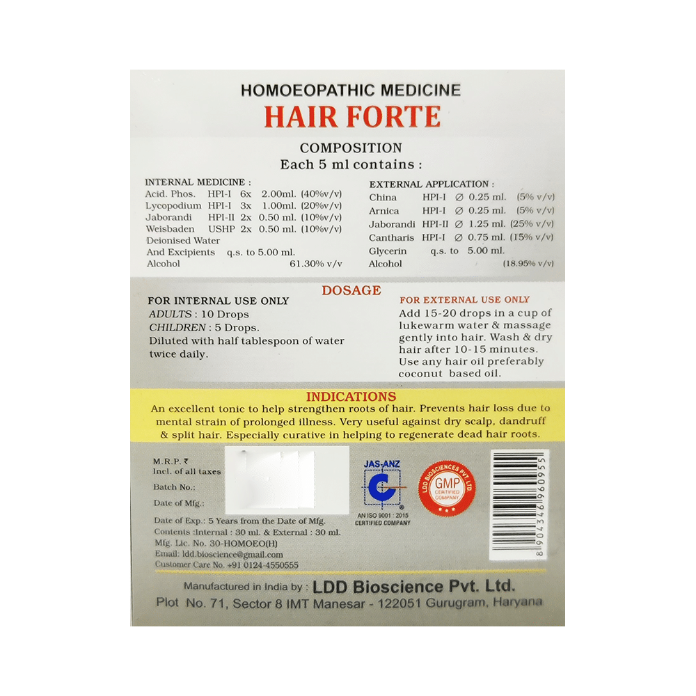 LDD Bioscience Hair Forte Twin Pack (30ml Each) - Image 3