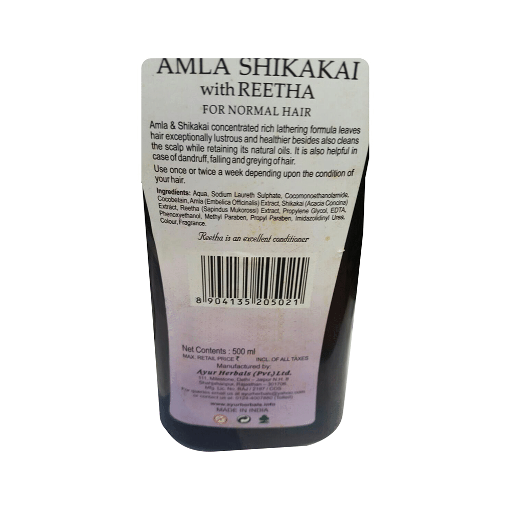 AYUR Herbal Amla Shikakai Shampoo | Manages Dandruff, Hair Fall & Greying of Hair - Image 2