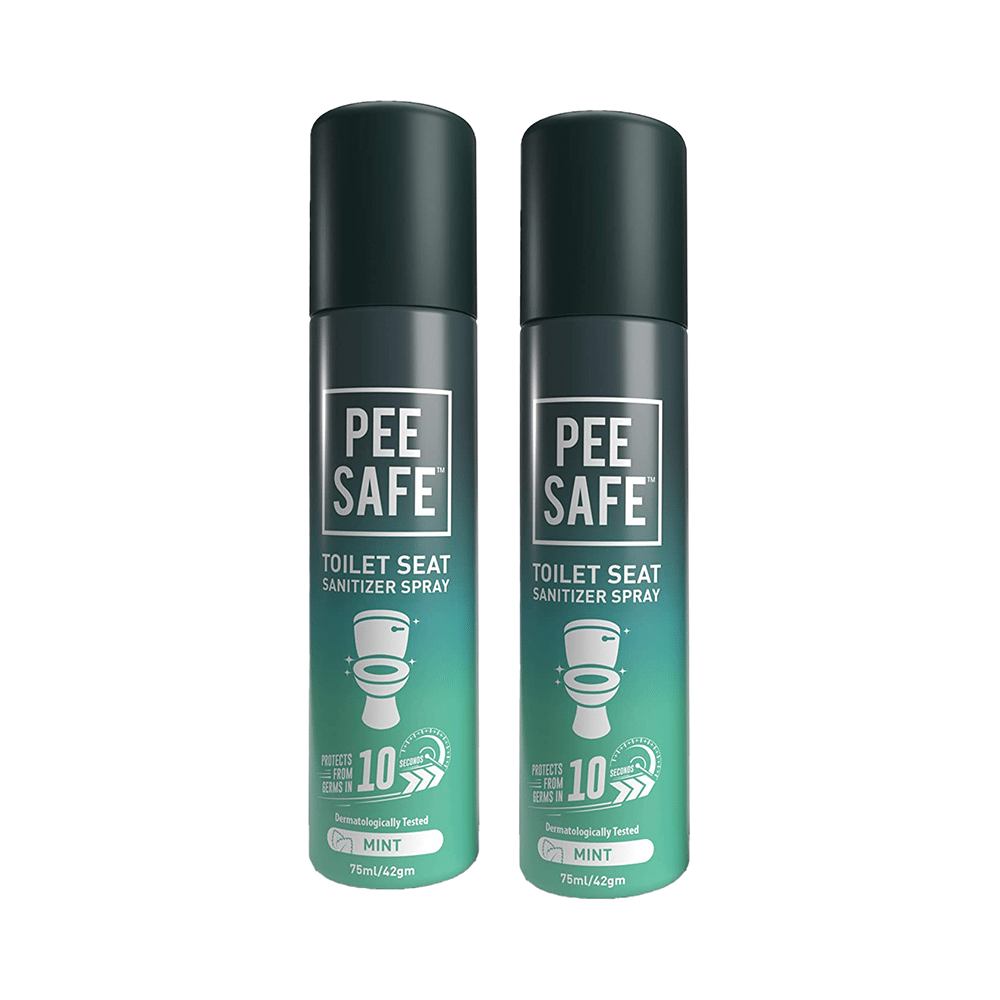 Pee Safe Toilet Seat Sanitizer Spray (75ml Each) Mint - Image 1