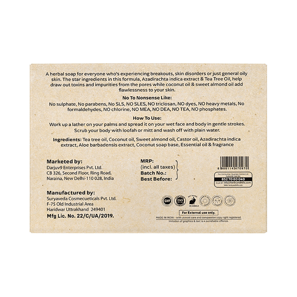 Herbs & Hills Tea Tree Germ Protection Soap - Image 2