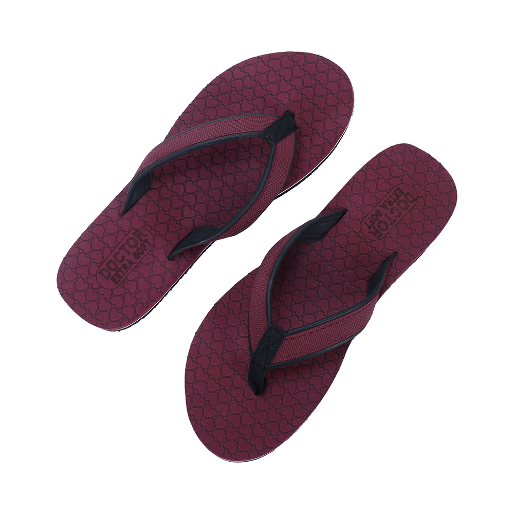 Doctor Extra Soft D 3 Women's Slippers with Bounce Back Technology Orthopaedic and Diabetic MCR Anti-skid Cushion Comfort Maroon 4 - Image 4