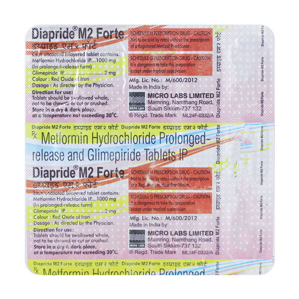 Diapride M 2mg Forte Tablet - Image 1