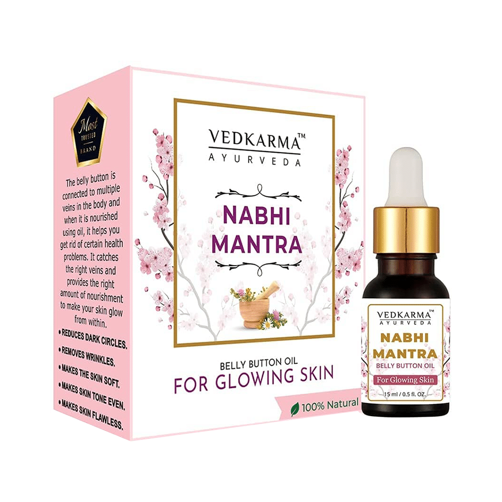 Vedkarma Ayurveda Nabhi Mantra Belly Button Oil for Glowing Skin - Image 1