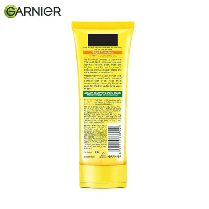 Garnier Skin naturals bright complete Vitamin C gel face wash - Image 2