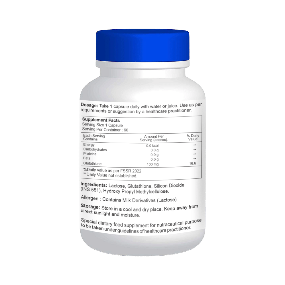 HealthVit L-Glutathione Reduced 100mg | With Antioxidants | For Skin &  Detoxification | Capsule - Image 2
