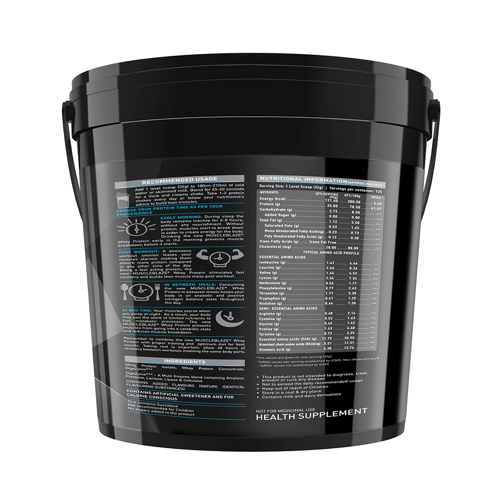 MuscleBlaze Whey Isolate Protein Blend Powder | Added Digestive Enzymes & Glutamic Acid | For Muscle Gain | Supports Nutrition Vanilla - Image 2