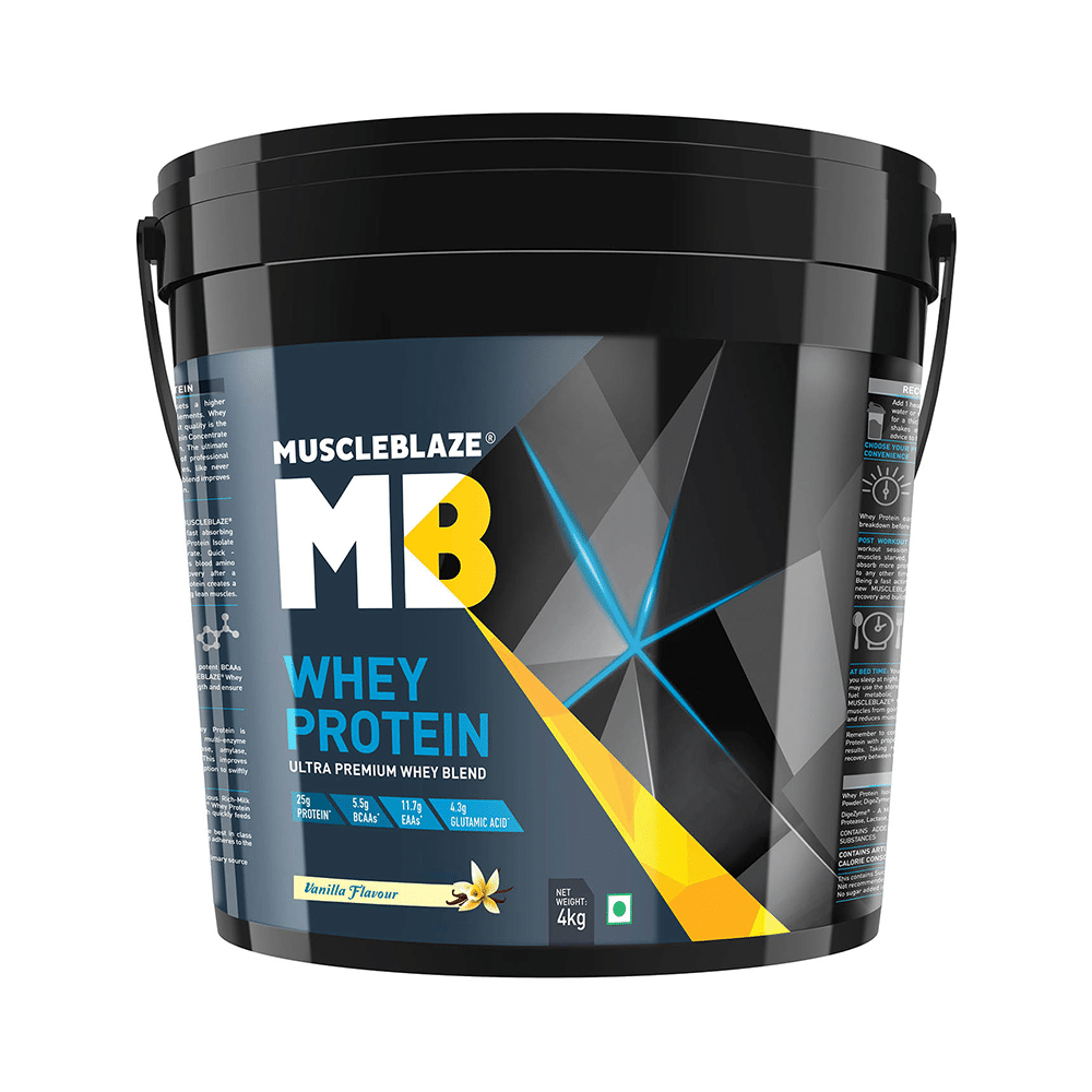 MuscleBlaze Whey Isolate Protein Blend Powder | Added Digestive Enzymes & Glutamic Acid | For Muscle Gain | Supports Nutrition Vanilla - Image 1