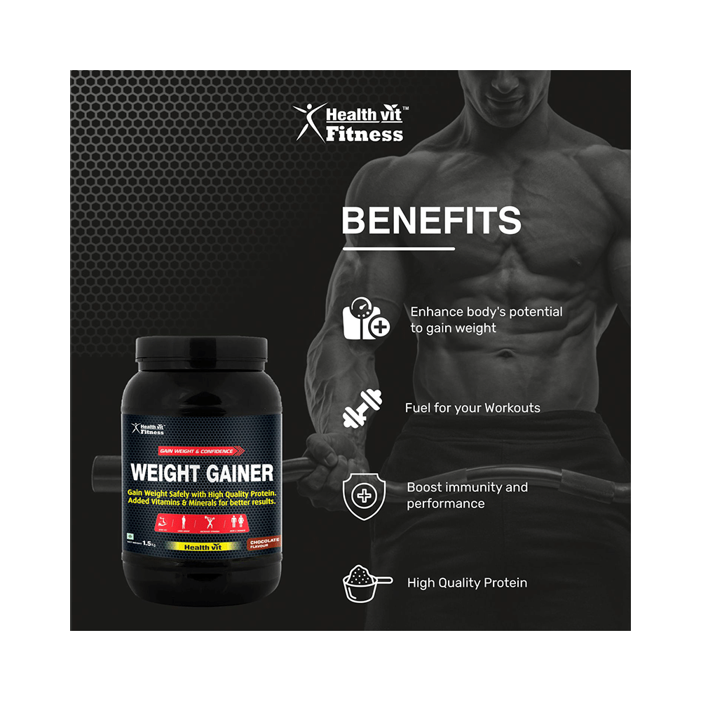 HealthVit Weight Gainer Chocolate - Image 4