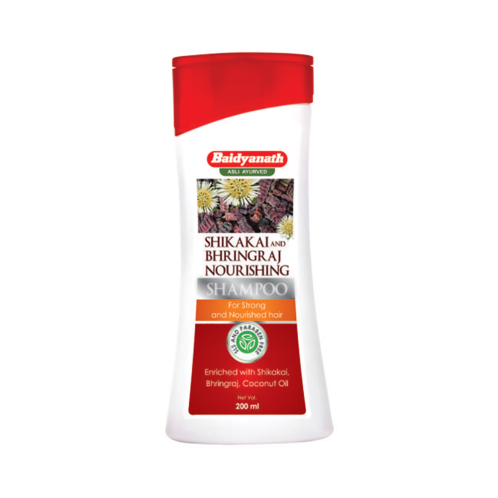 Baidyanath (Nagpur) Shikakai and Bhringraj Supports Strong And Nourished Hair Shampoo - Image 1