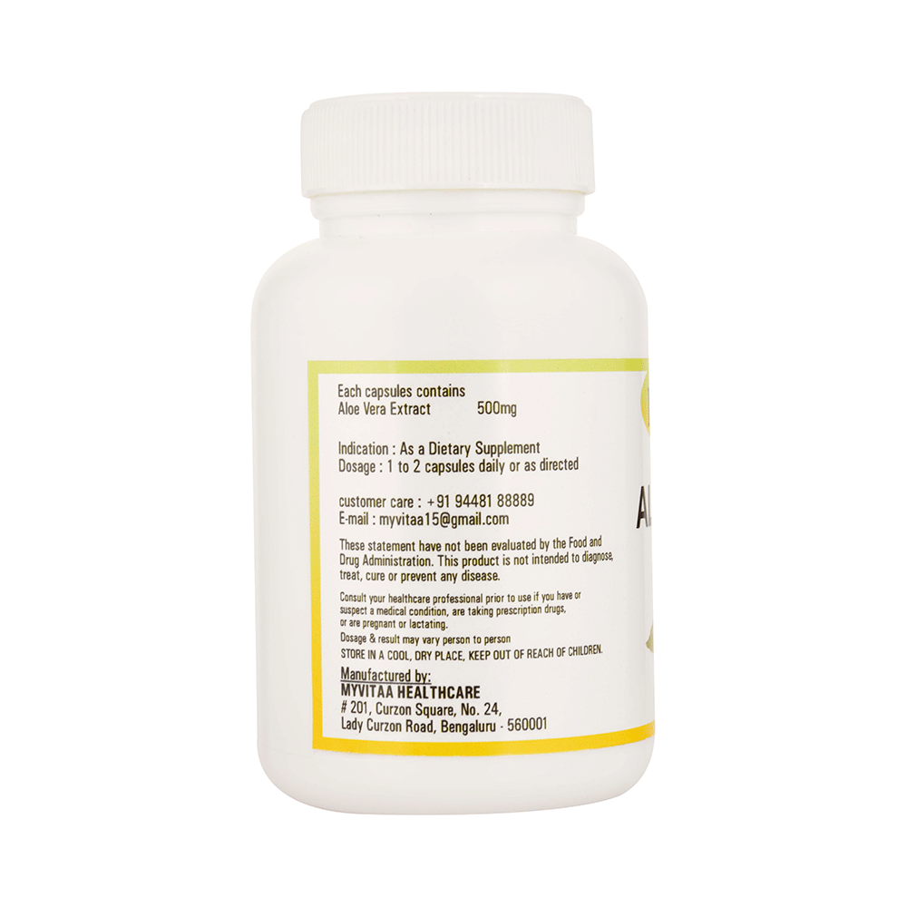 Myvitaa Aloe Vera 500mg Capsule - Image 3