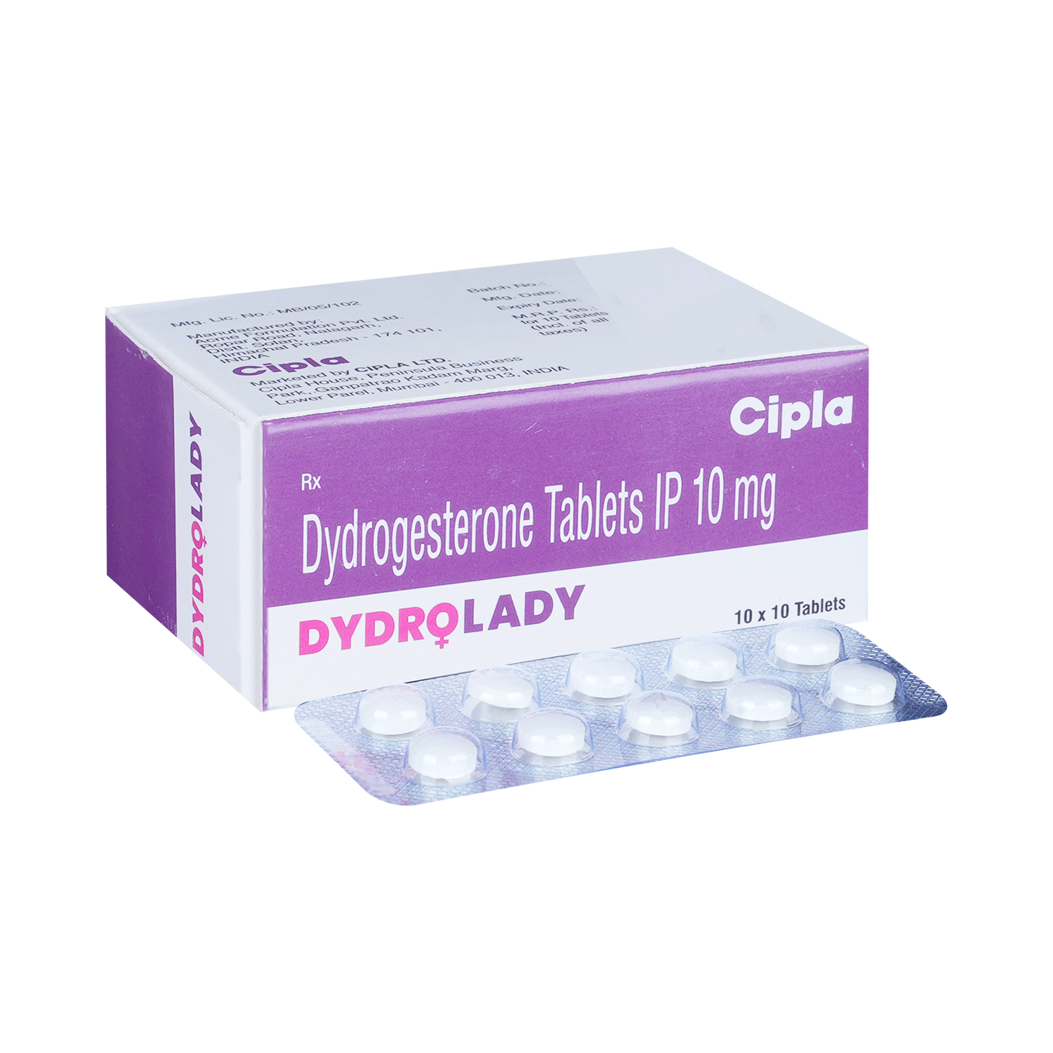 Dydrolady 10mg Tablet