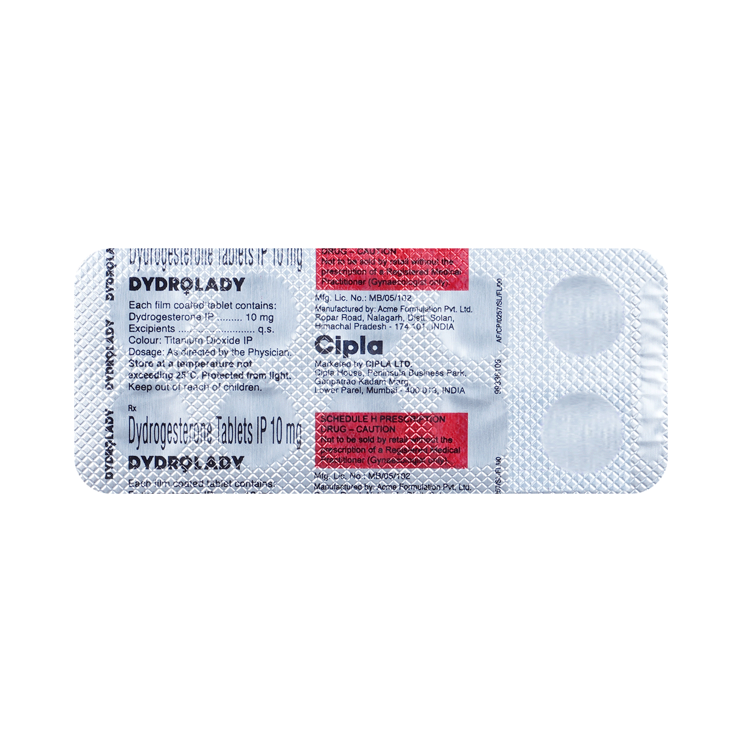 Dydrolady 10mg Tablet - Image 5