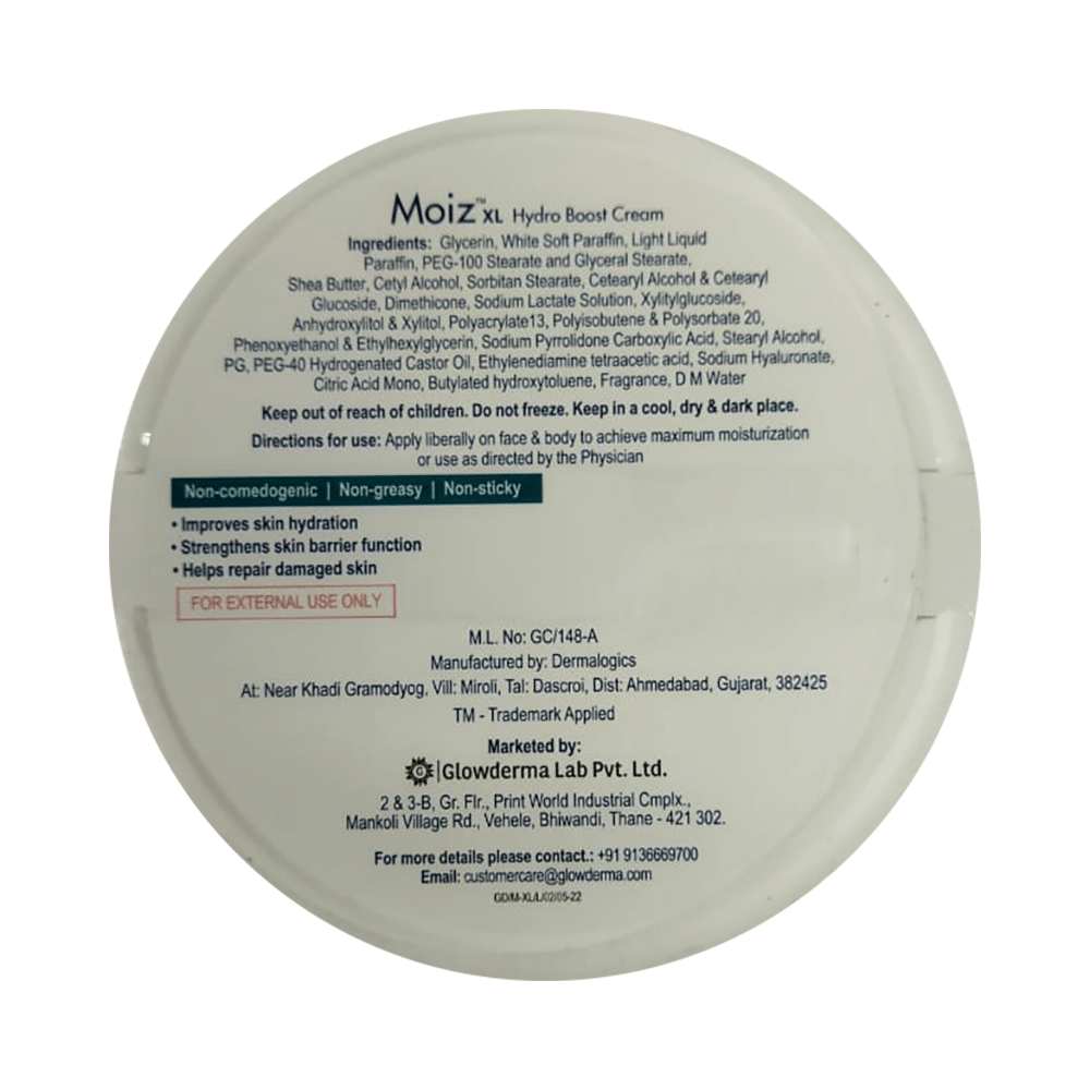 Moiz XL Hydro Boost Cream |  For All Skin Types Including Sensitive Skin | Paraben-Free - Image 2
