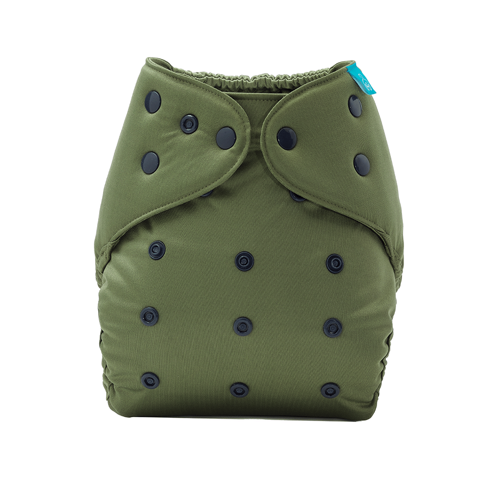 Bumberry Adjustable Reusable Cloth Pocket Diaper With 1 Three-Layer Microfiber Inserts for Babies Olive - Image 2