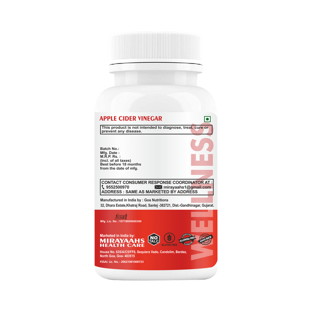 Mirayaahs Apple Cider Vinegar ACV for Weight Management & Detox | Tablet - Image 2