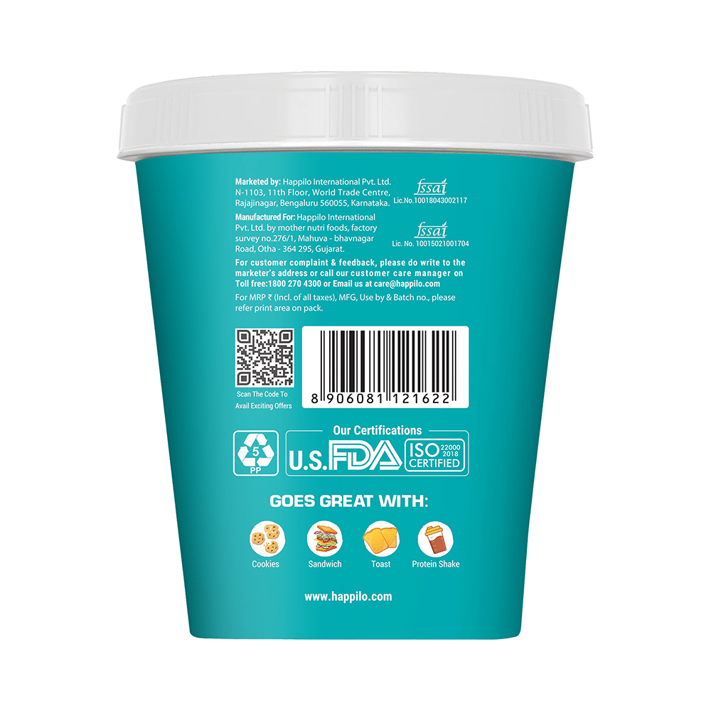 Happilo All Natural Unsweetened Peanut Butter Creamy - Image 3