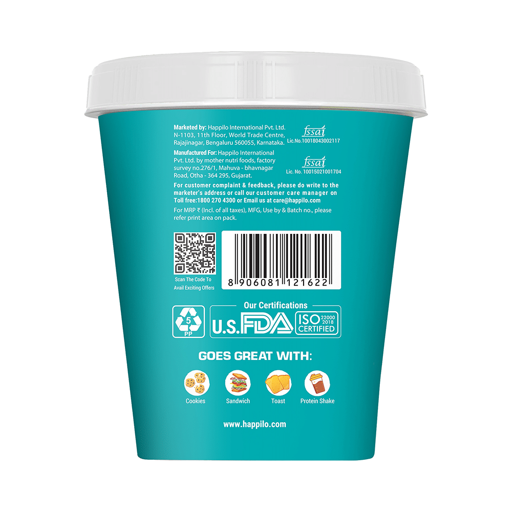 Happilo All Natural Unsweetened Peanut Butter Creamy - Image 2