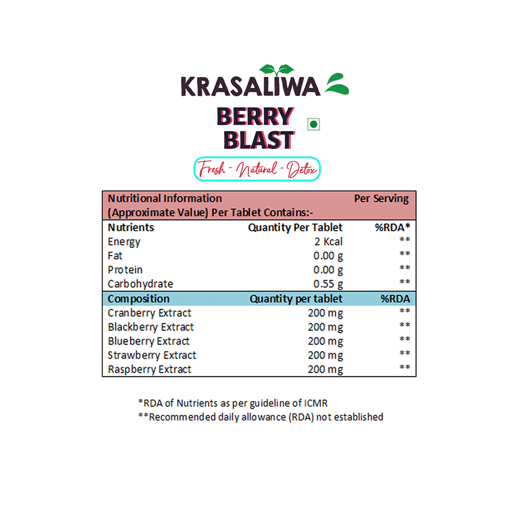 Krasaliwa Berry Blast Water Soluble Effervescent Tablet - Image 5