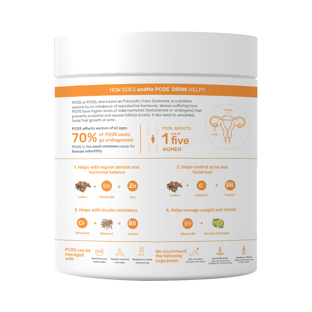 Andme PCOS Drink for Hormonal Balance & Regular Periods (250gm Each) Mixed Berries - Image 4