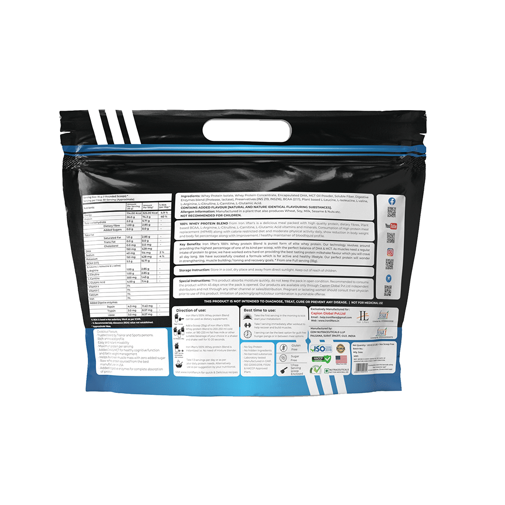 Iron Lifters 100% Whey Vibranium Protein Blend Powder Swiss Chocolate - Image 2