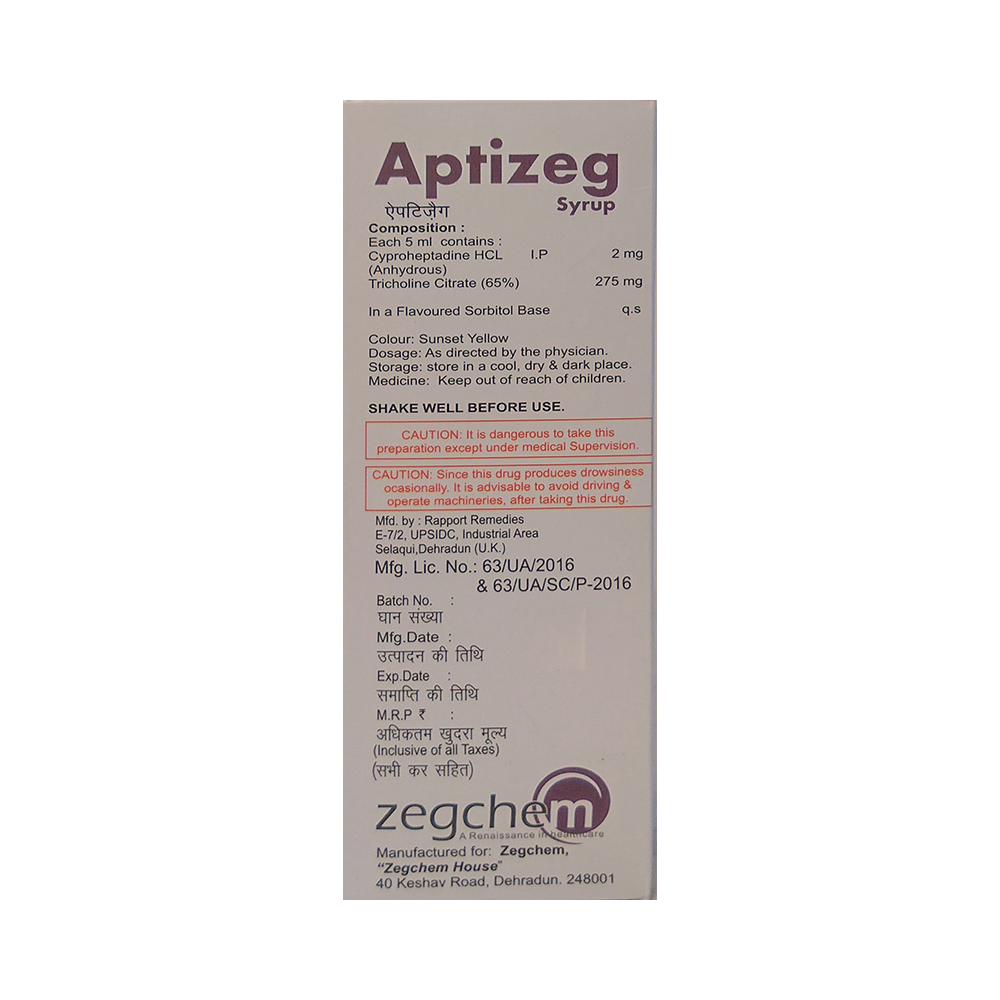 Aptizeg Syrup Orange Sugar Free - Image 2