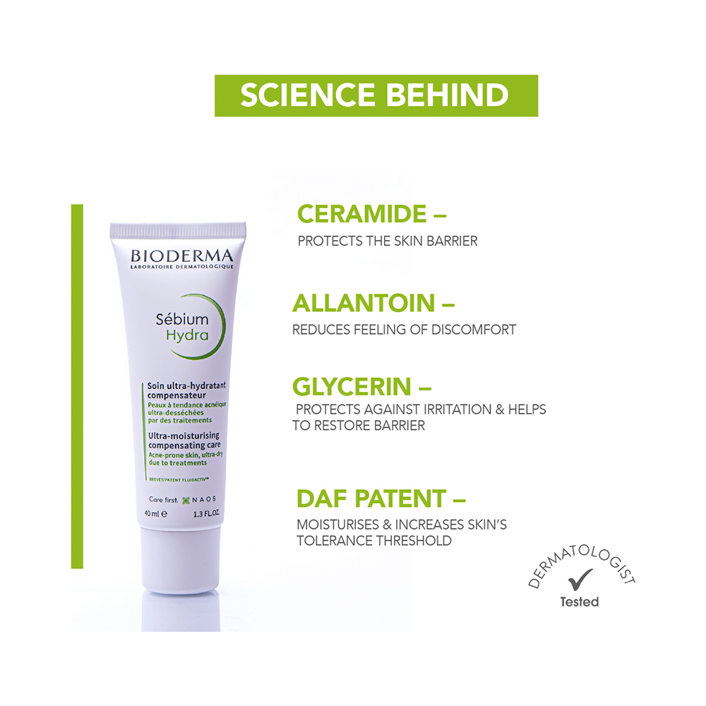 Bioderma Sebium Hydra Moisturiser | For Acne Prone & Ultra-Dry Skin - Image 2