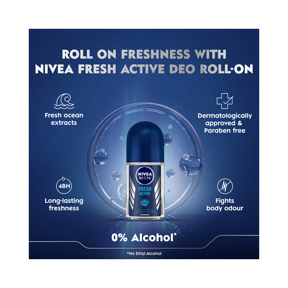 Nivea Men Deodorant Roll On Fresh Active - Image 6
