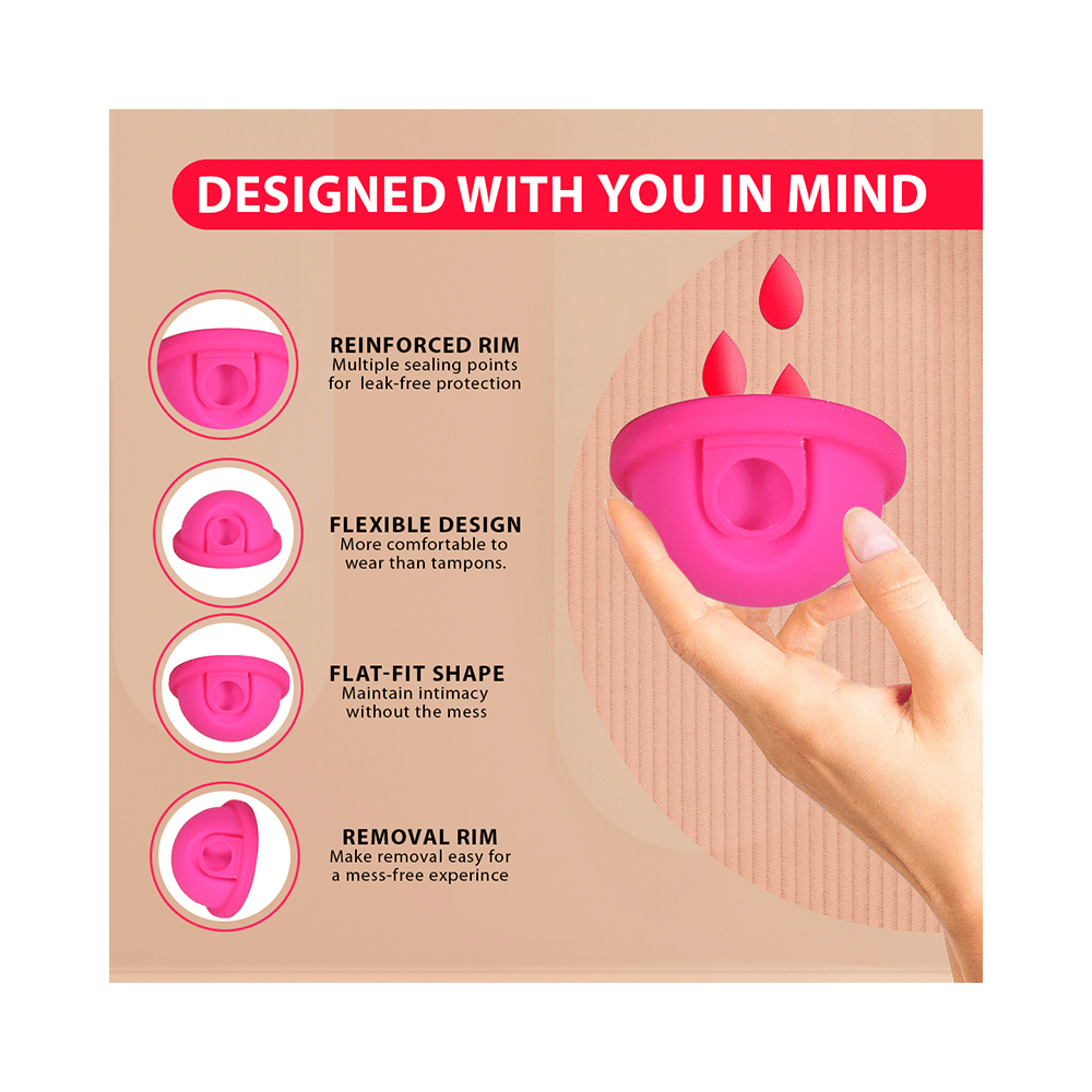 MYKI Silicon Menstrual Disc with Clutch Pink Medium - Image 5