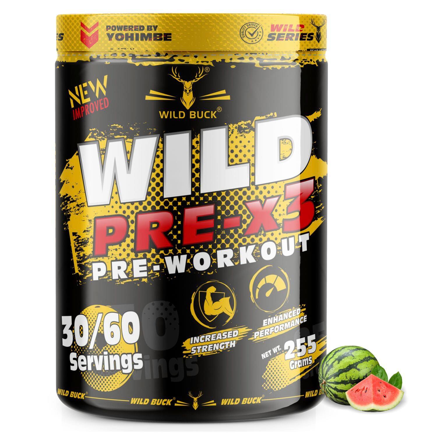 Wild Buck Wild Pre-X3 Pre-Workout Watermelon Twist - Image 1