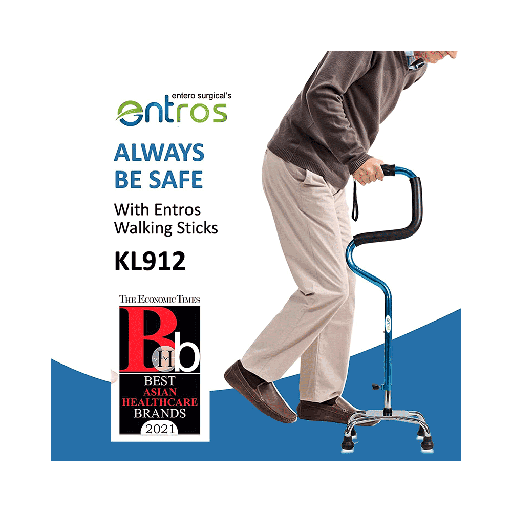 Entros KL921L Portable Height Adjustable 4 Leg Aluminium Stick - Image 6